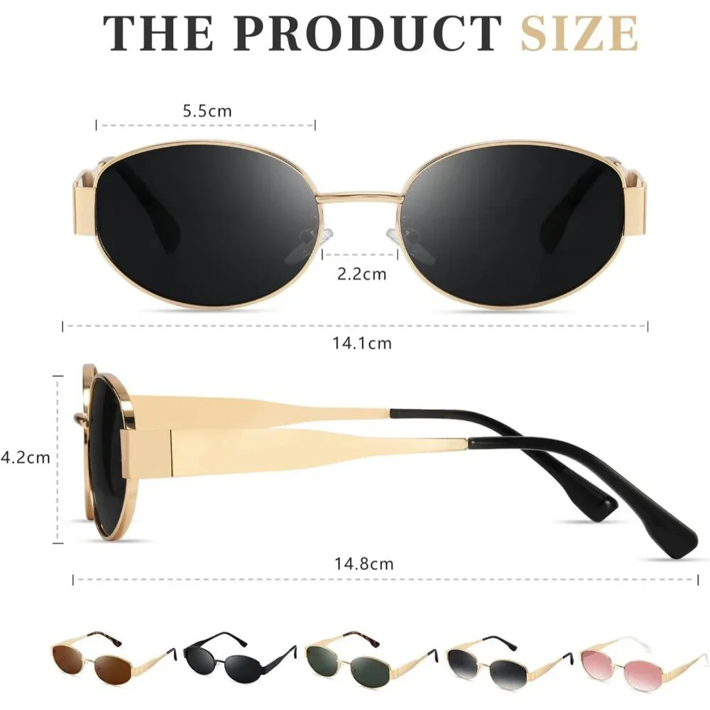 Women's Retro Sunglasses Classic White Trendy Polarized Protection Eyewear
